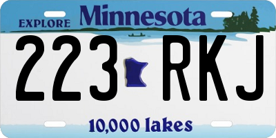 MN license plate 223RKJ