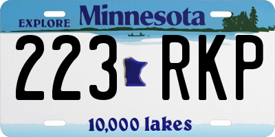 MN license plate 223RKP