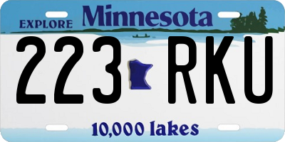 MN license plate 223RKU