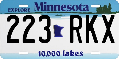 MN license plate 223RKX