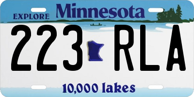 MN license plate 223RLA