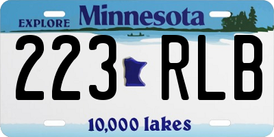 MN license plate 223RLB