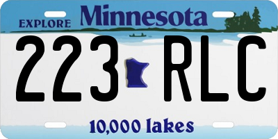 MN license plate 223RLC