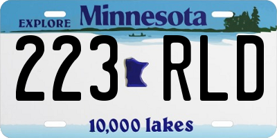MN license plate 223RLD