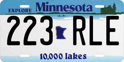 MN license plate 223RLE