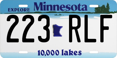 MN license plate 223RLF