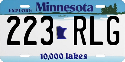 MN license plate 223RLG