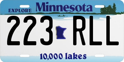 MN license plate 223RLL