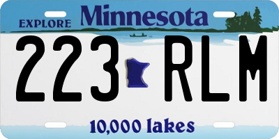 MN license plate 223RLM