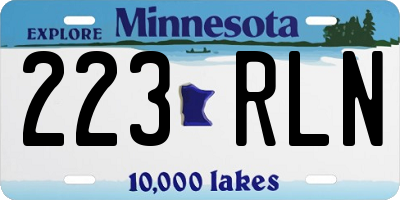 MN license plate 223RLN
