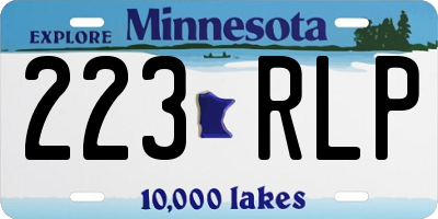 MN license plate 223RLP