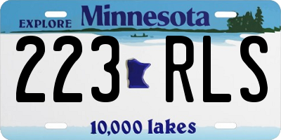 MN license plate 223RLS