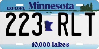 MN license plate 223RLT
