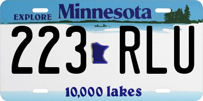 MN license plate 223RLU