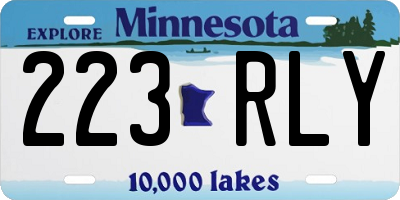 MN license plate 223RLY