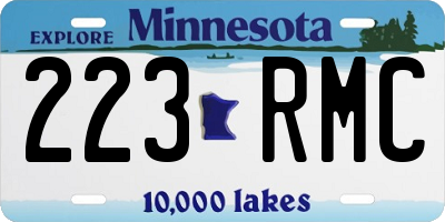 MN license plate 223RMC