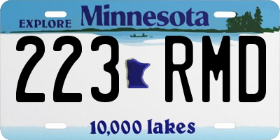 MN license plate 223RMD