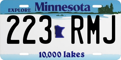 MN license plate 223RMJ