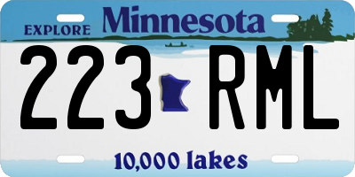MN license plate 223RML