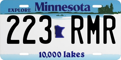 MN license plate 223RMR