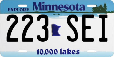 MN license plate 223SEI