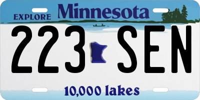 MN license plate 223SEN