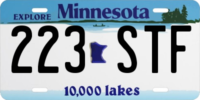 MN license plate 223STF