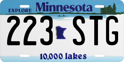 MN license plate 223STG