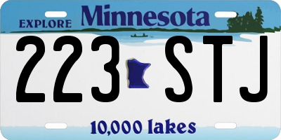MN license plate 223STJ