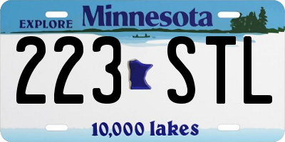 MN license plate 223STL