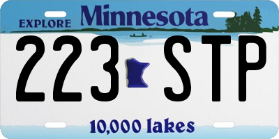 MN license plate 223STP