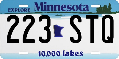 MN license plate 223STQ