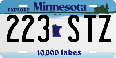 MN license plate 223STZ
