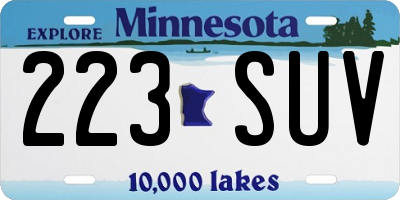 MN license plate 223SUV