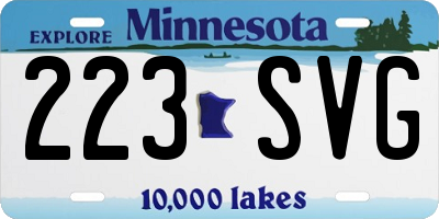 MN license plate 223SVG
