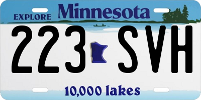 MN license plate 223SVH