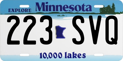 MN license plate 223SVQ