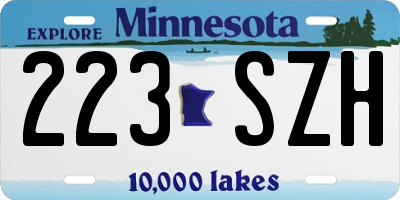 MN license plate 223SZH