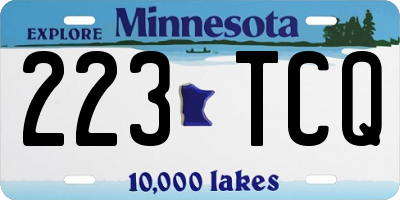 MN license plate 223TCQ