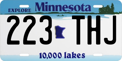 MN license plate 223THJ