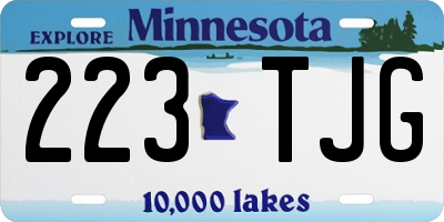 MN license plate 223TJG