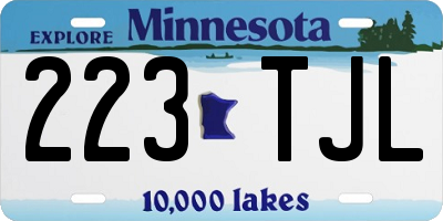 MN license plate 223TJL