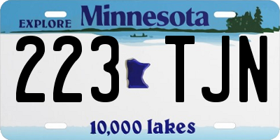 MN license plate 223TJN