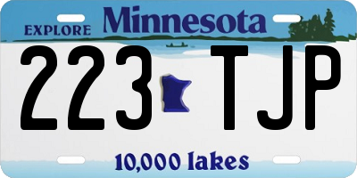 MN license plate 223TJP