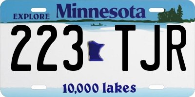 MN license plate 223TJR