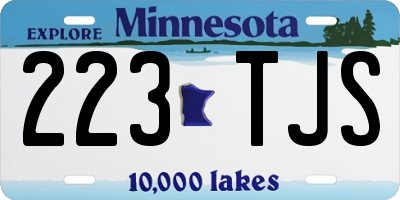 MN license plate 223TJS