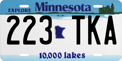 MN license plate 223TKA
