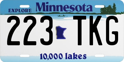 MN license plate 223TKG