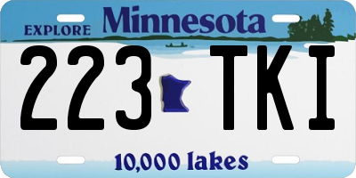 MN license plate 223TKI