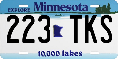 MN license plate 223TKS